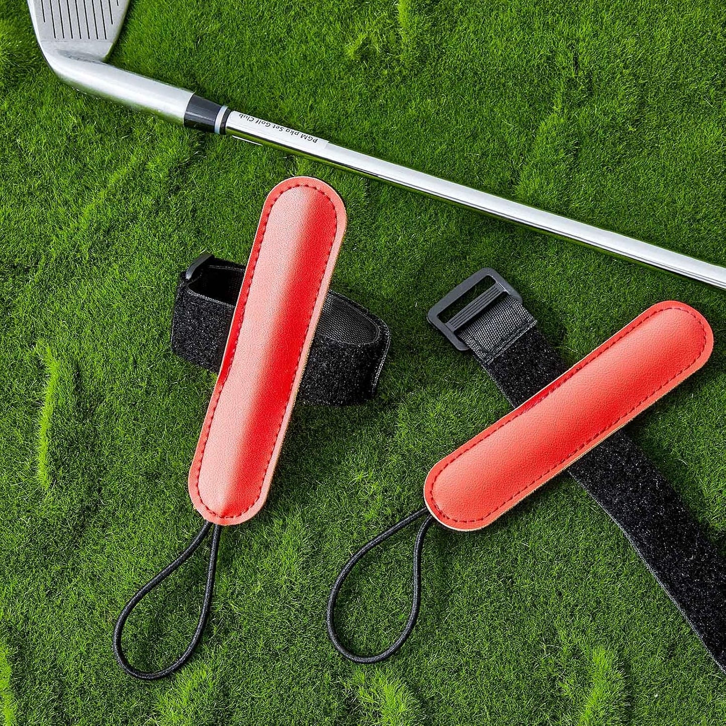 2 Pcs Golf Swing Training Golf Wrist Trainer Golf Aid Trainer Chipping Wristband Wrist Golf Training Equipment Golf Gadgets Alignment Practice Tool for Club Golf Beginners Better Impact Position