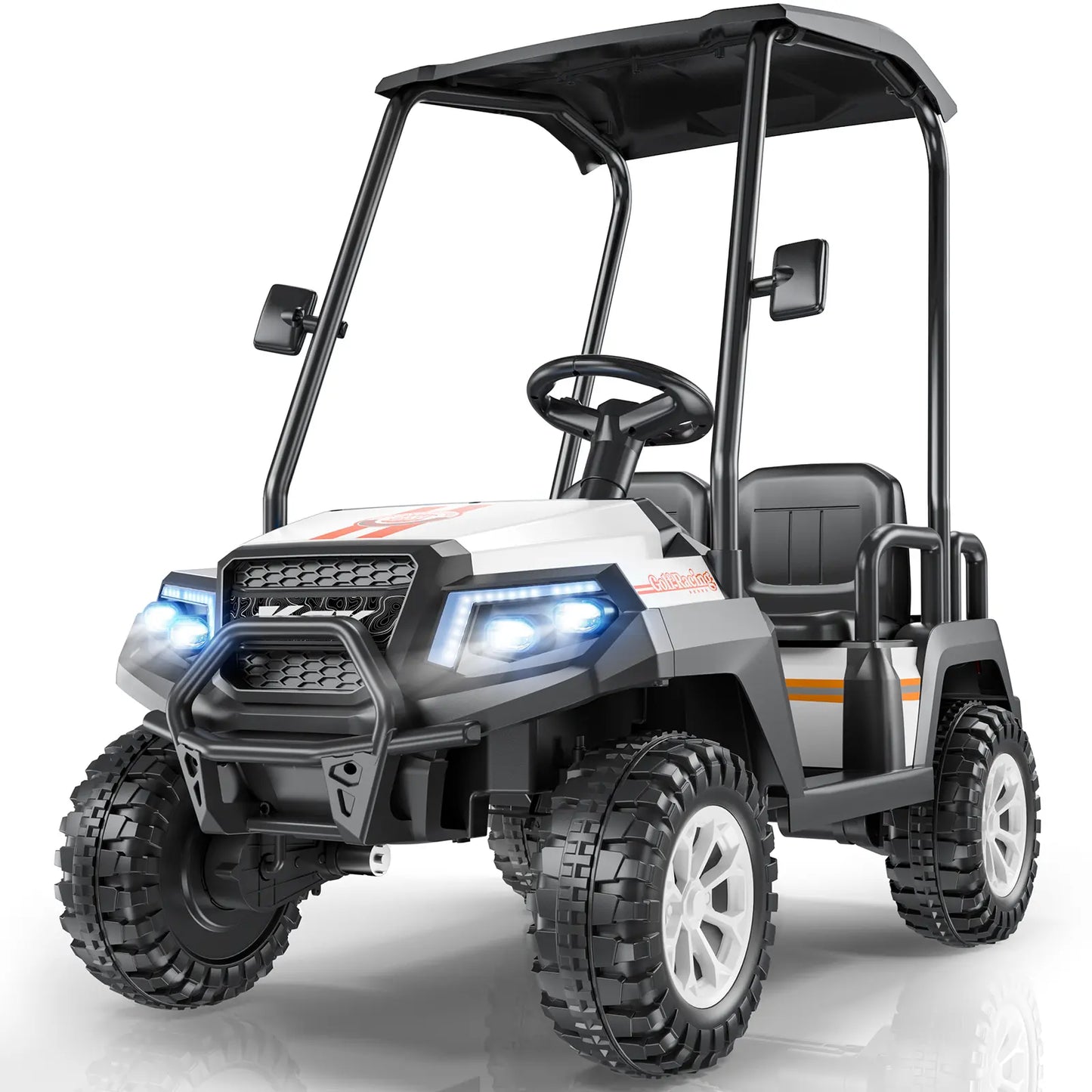 #Summerfinds LIGIANT R9 24V Kids Golf Cart, 4WD Electric Car W/Remote Control, Detachable Awning & Music, Festive Christmas Gift for Boys & Girls#Summervibes Ride on Wheels