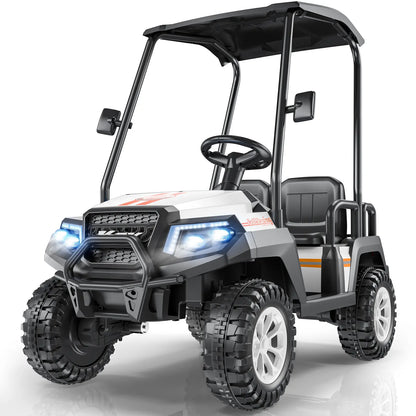 #Summerfinds LIGIANT R9 24V Kids Golf Cart, 4WD Electric Car W/Remote Control, Detachable Awning & Music, Festive Christmas Gift for Boys & Girls#Summervibes Ride on Wheels
