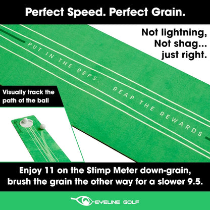 Roll the Rock Putting Mat and Groove plus Mirror Bundle
