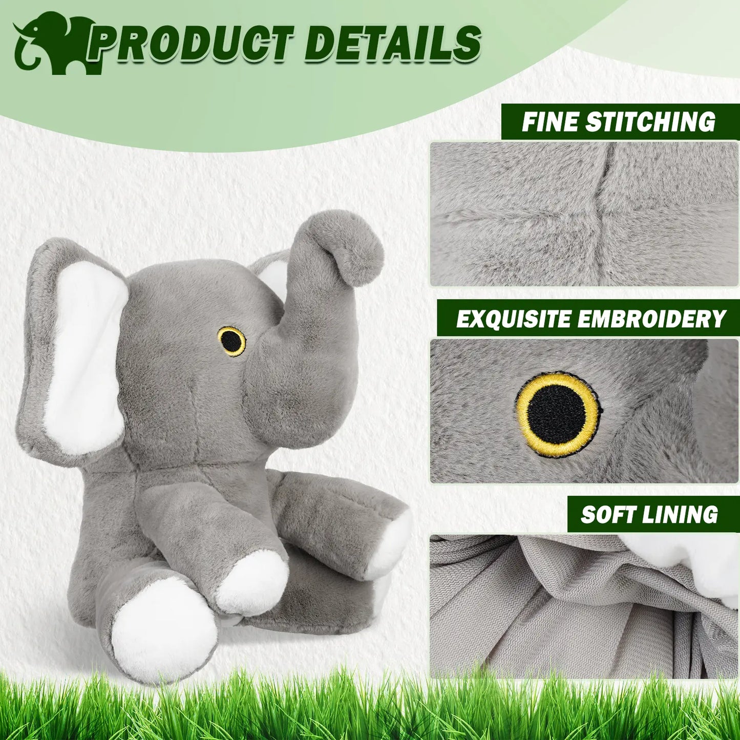 Elephant Golf Club Driver Headcovers Grey, 460Cc Great Gift Idea for Men Women Who Love Golf Also for Kids