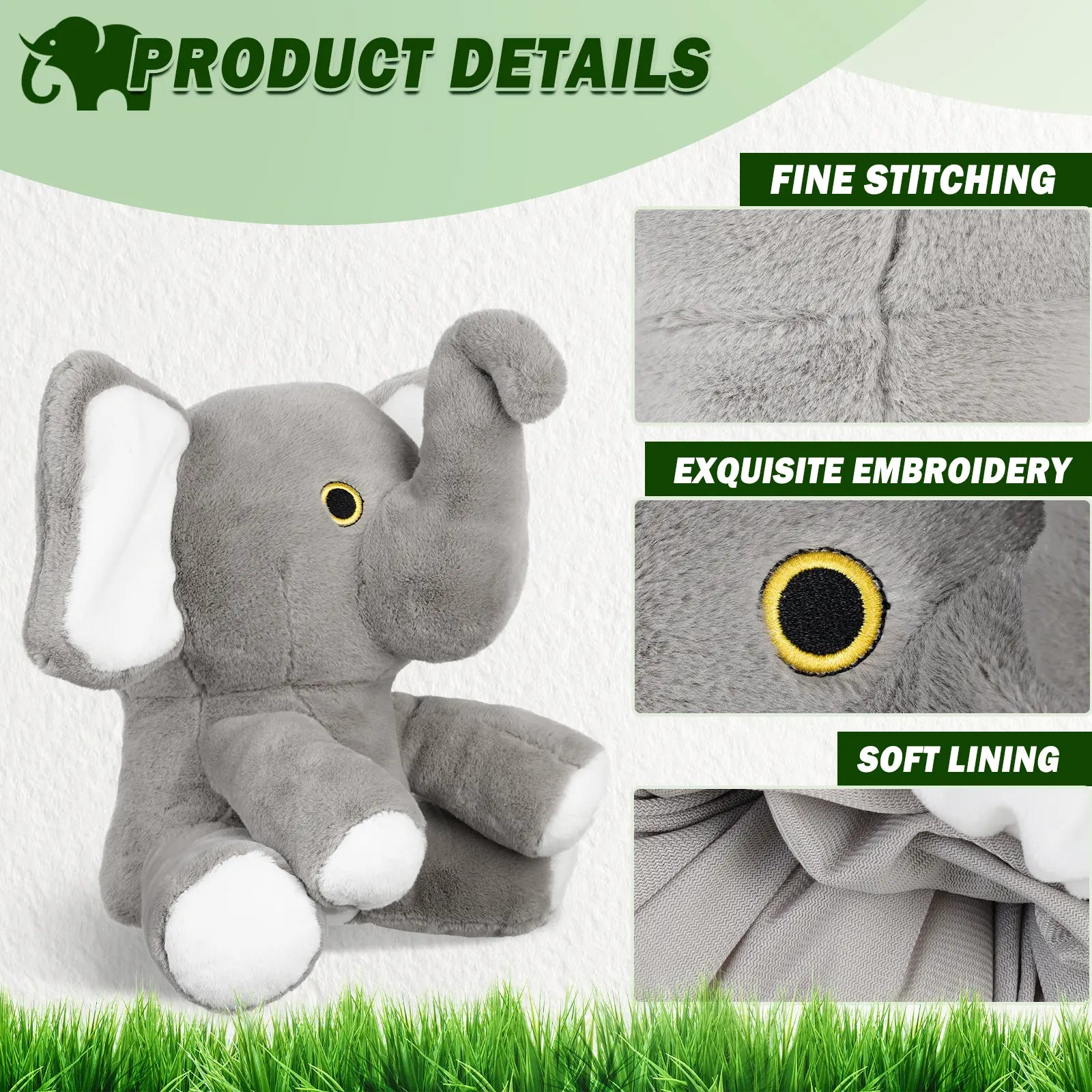 Elephant Golf Club Driver Headcovers Grey, 460Cc Great Gift Idea for Men Women Who Love Golf Also for Kids
