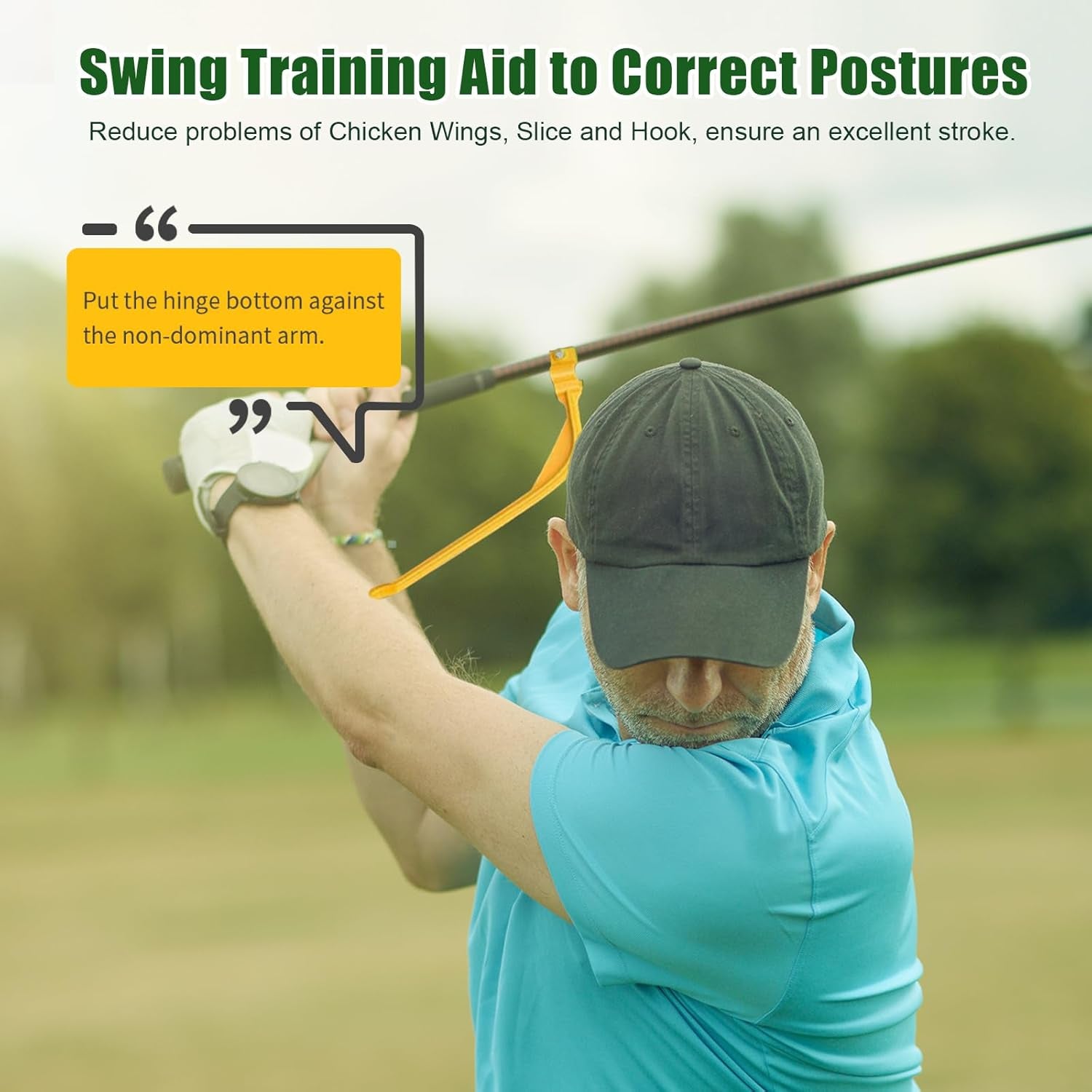 The Connector Golf Training Aid - 2 Pcs Golf Swing Trainer Aid for Posture Correction Practice, Suitable for Golfers of All Levels Looking (The Connector Golf Training Aid) (2)