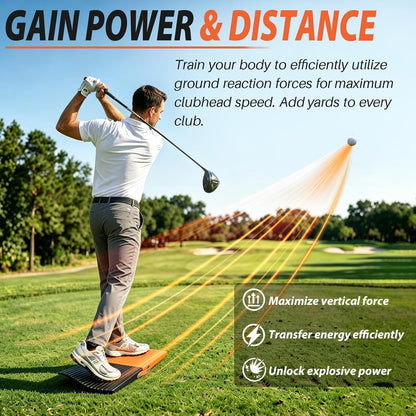 Golf Pressure Plate, Golf Balance Board Training Aid with Real-Time Feedback, Left/Right & Fore/Aft Golf Weight Shift Board - Boosts Speed & Distance, Golf Swing Trainer for Gravity Dual-Axis Analysis