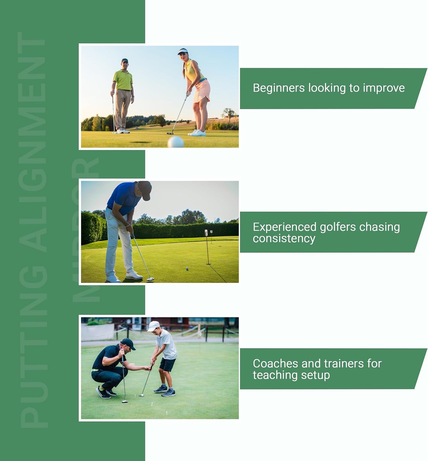 Golf Putting Mirror - Alignment Training Aid for Indoor & Outdoor Practice