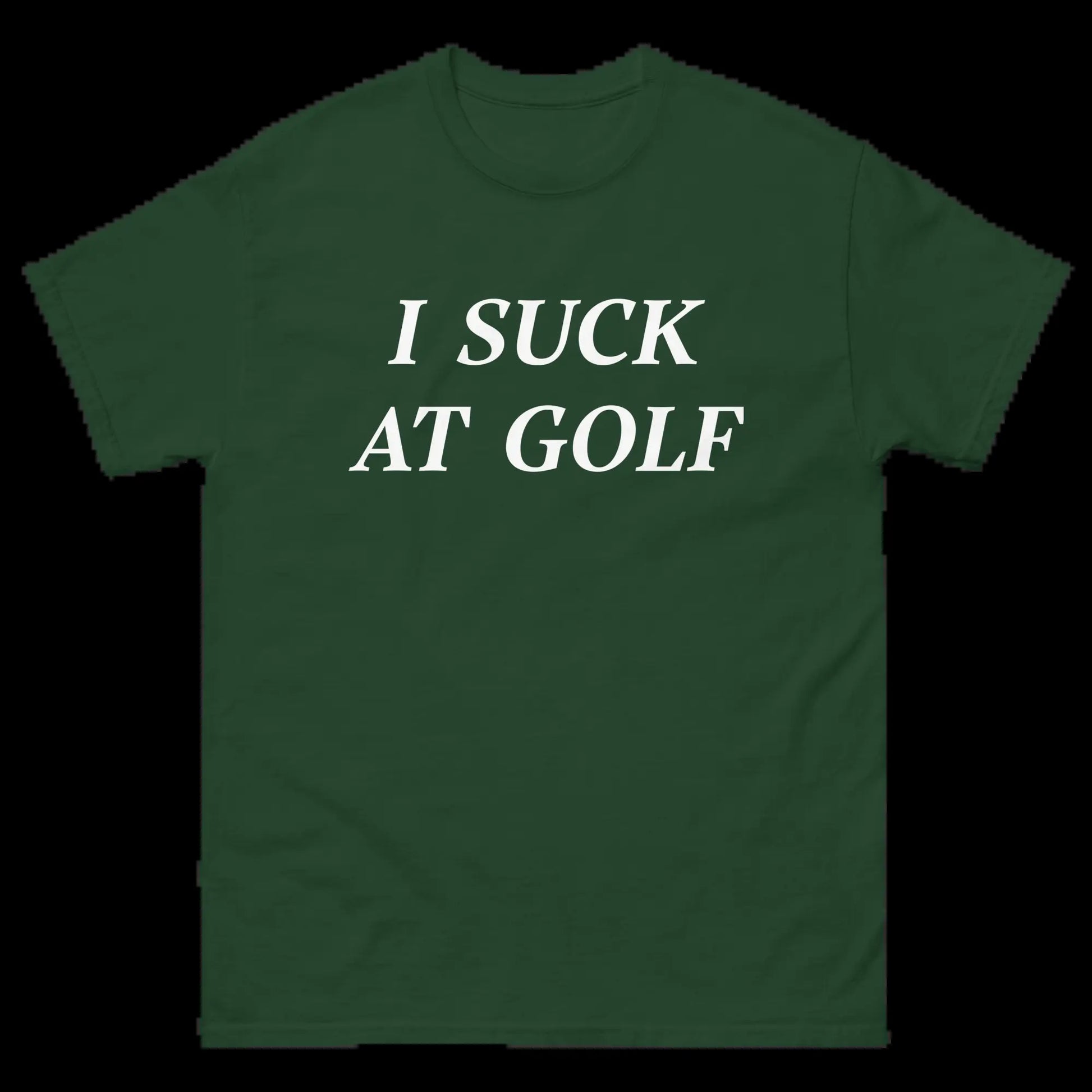 I SUCK at GOLF Short Sleeve T-Shirt - Funny Golf Shirt, Soft Cotton Fabric, Casual Sports Apparel