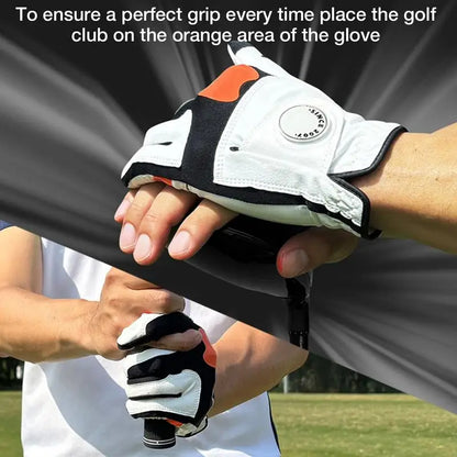 Golf Grip Positioning Gloves Reduce Hooks Ball Correct Chip Shots and Improve Grip Strength Golf Training Aid Left Hand Glove