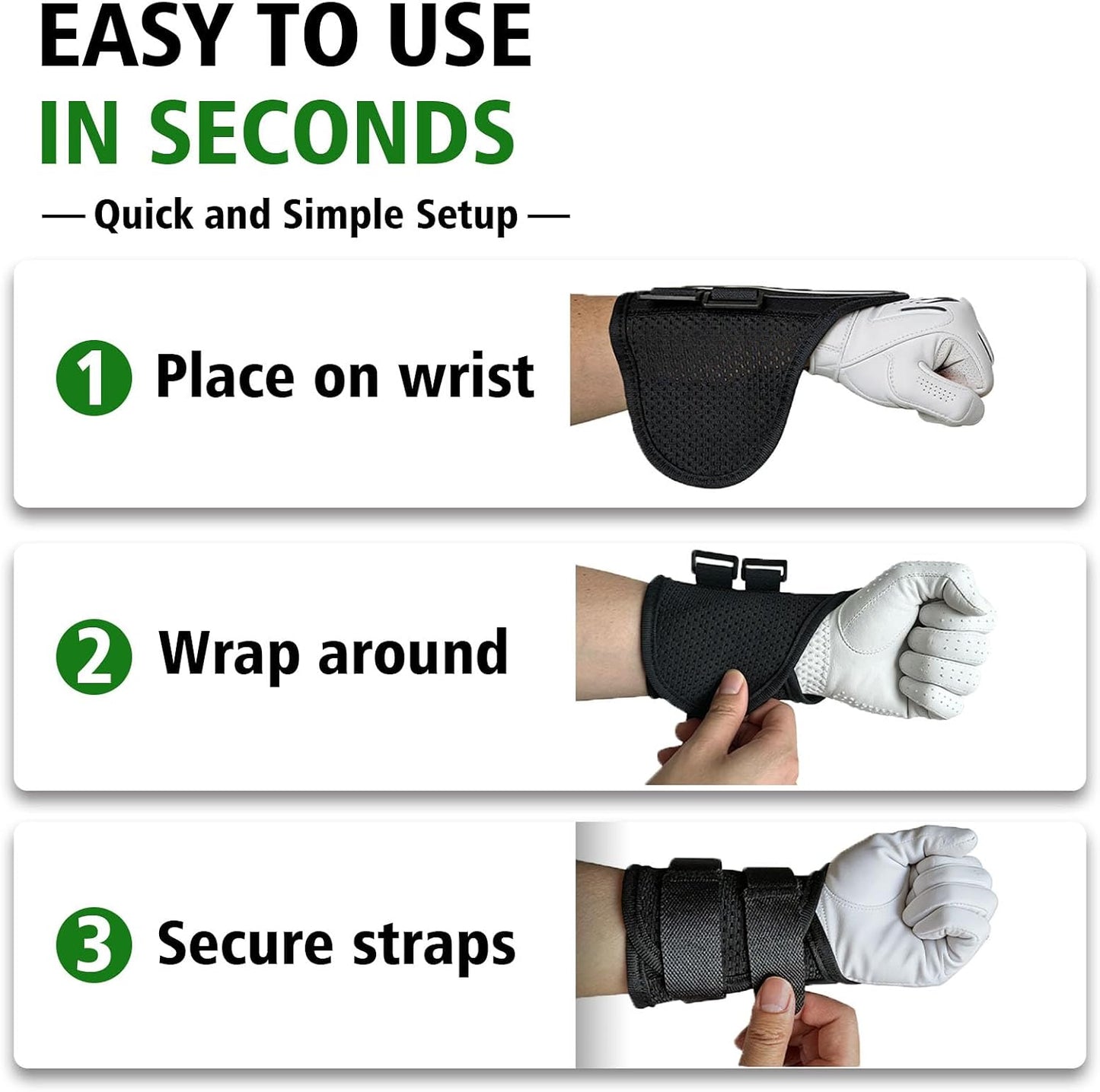 Golf Training Aid Set, Included Golf Wrist Trainer and Arm Connection Band | Classic Design, Fit for Beginner Golf Training