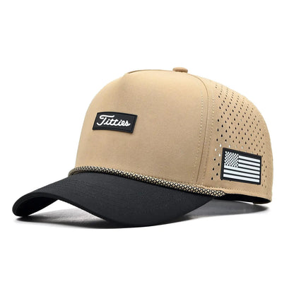 Curves & Clubs Patriotic White American Flag Polyester Snapback Hat - Adjustable 1-Size-Fits-All Cap, High-Quality Sports & Outdoor Accessory, Father'S Day Gifts for Men, Men'S Golf Accessories, Men'S Accessories