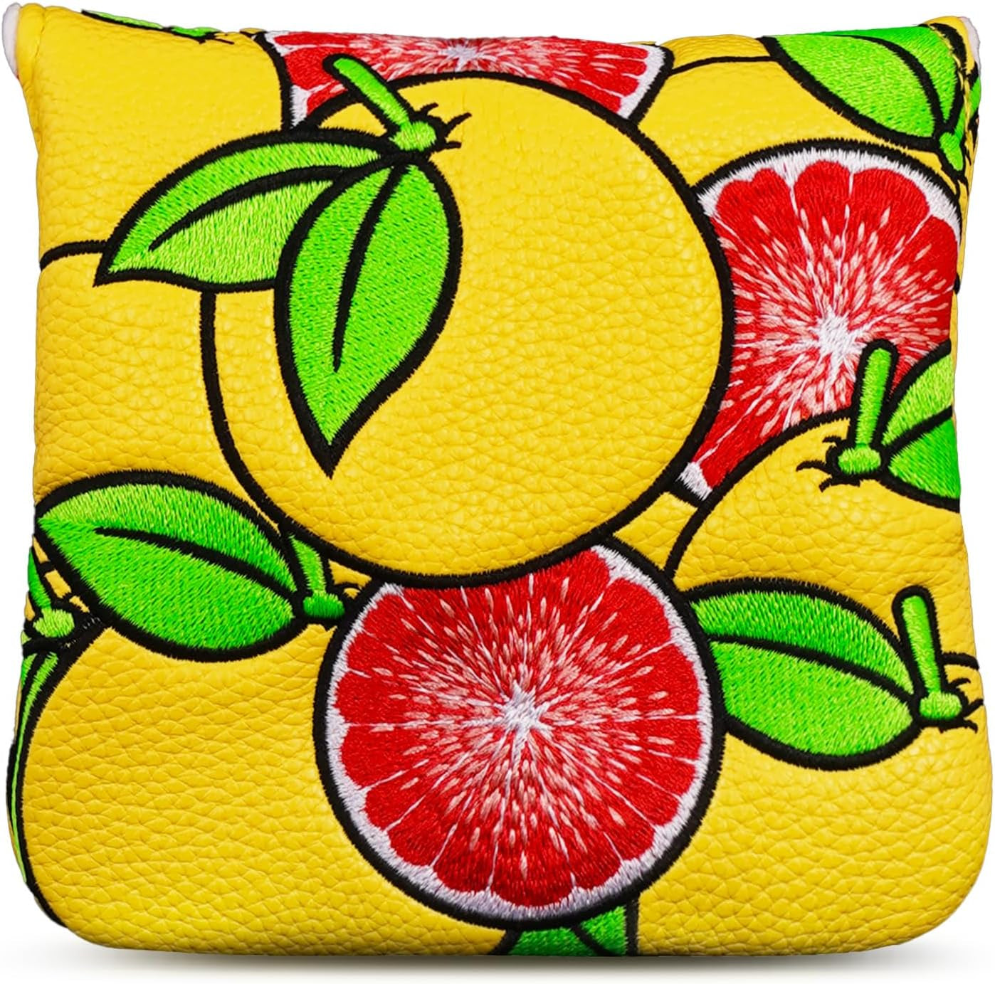 Mallet Putter Cover Grapefruit Strong Magnetic Square Putter Headcover for Taylormade Spider Bettinardi Putters