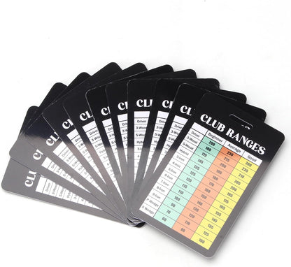Golf Club Range Chart Card, Golf Club Distance and Rules Card Golf Yardage Card, Golf Gifts Golf Accessories for Seasoned Golfers, Average, or Beginners, 1 Pack