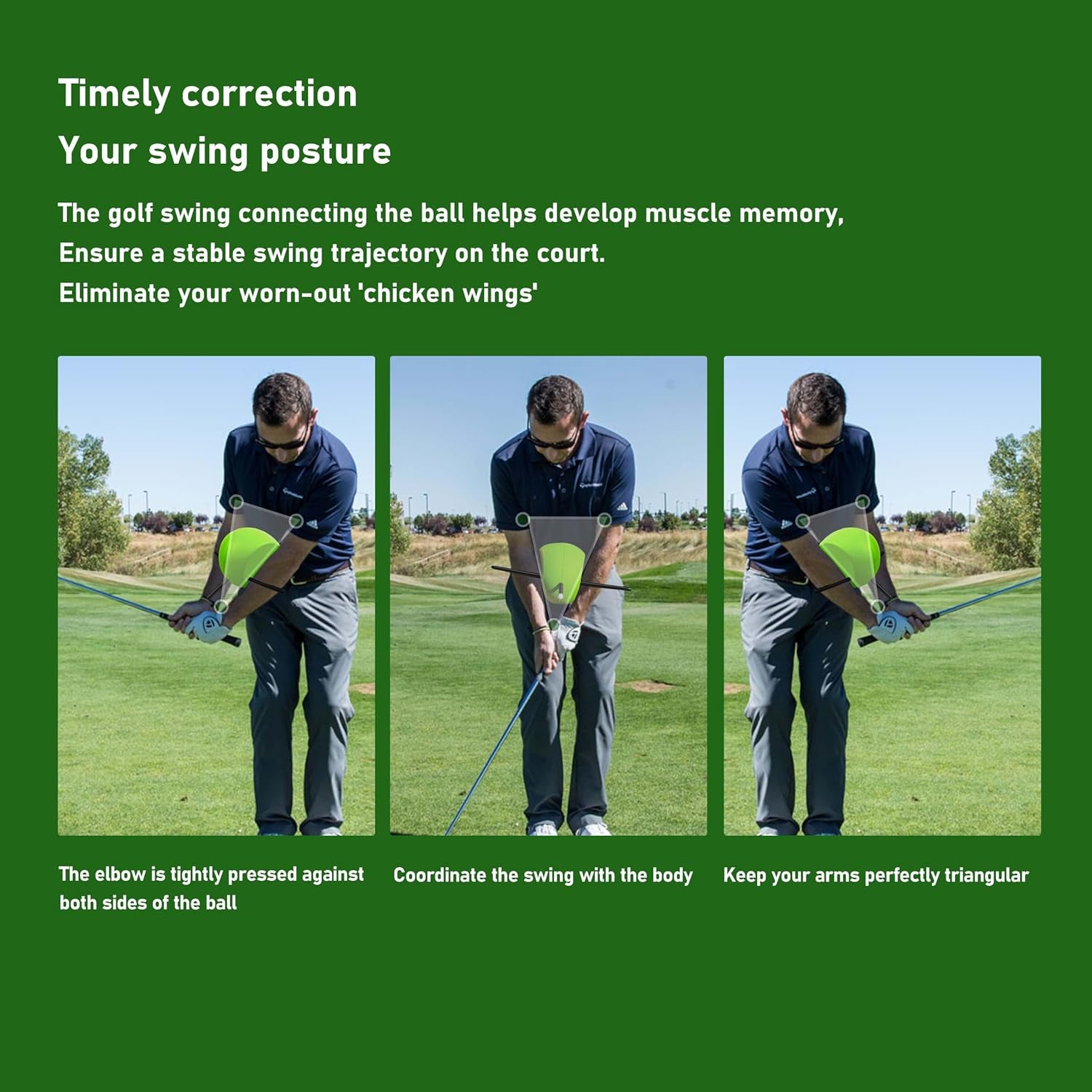 Golf Training Aids, Connector Golf Training Aids, Help Train the Correct Swing Action and Arm Structure. the Golf Swing Trainer Is Suitable for All Levels of Golfers