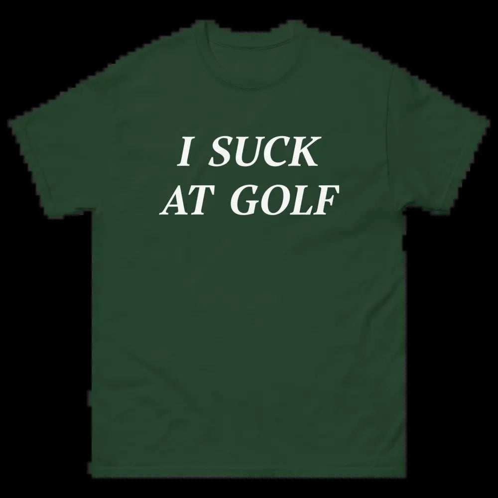 I SUCK at GOLF Short Sleeve T-Shirt - Funny Golf Shirt, Soft Cotton Fabric, Casual Sports Apparel