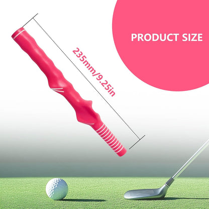 Right Hand Golf Grip Trainer Golf Practice Tool 2Pcs for Child.Golf Training Aid Golf Grip Kit Golf Club Grips,Grip Trainer Golf Club for Improving Correct Hand Position.(Pink)