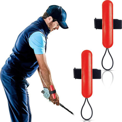 2 Pcs Golf Swing Training Golf Wrist Trainer Golf Aid Trainer Chipping Wristband Wrist Golf Training Equipment Golf Gadgets Alignment Practice Tool for Club Golf Beginners Better Impact Position