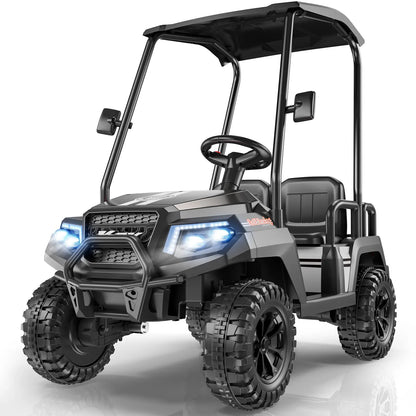 #Summerfinds LIGIANT R9 24V Kids Golf Cart, 4WD Electric Car W/Remote Control, Detachable Awning & Music, Festive Christmas Gift for Boys & Girls#Summervibes Ride on Wheels