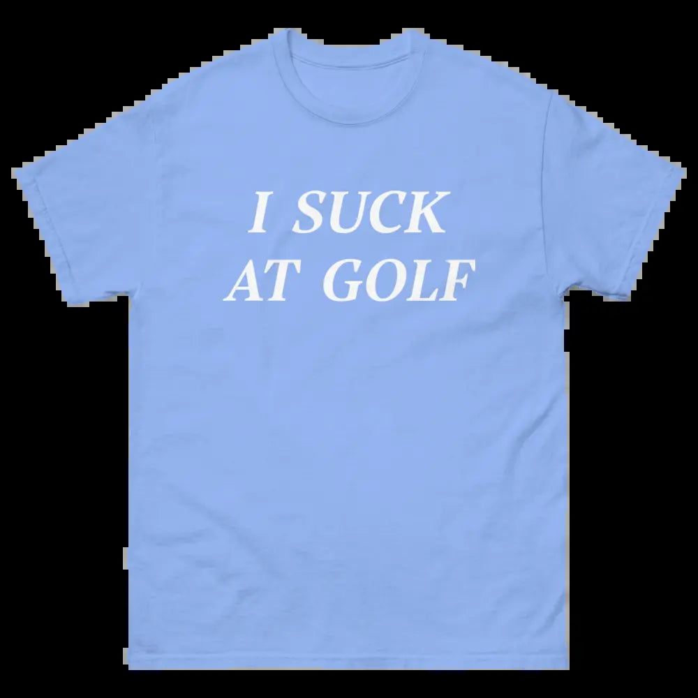 I SUCK at GOLF Short Sleeve T-Shirt - Funny Golf Shirt, Soft Cotton Fabric, Casual Sports Apparel
