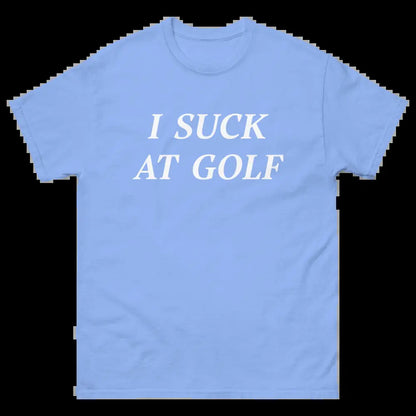 I SUCK at GOLF Short Sleeve T-Shirt - Funny Golf Shirt, Soft Cotton Fabric, Casual Sports Apparel