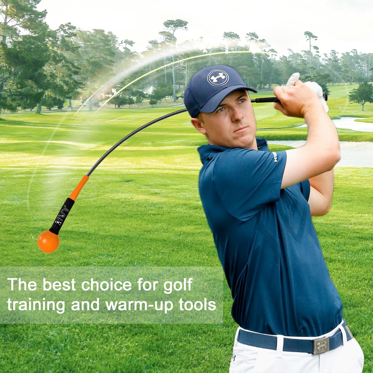 Golf Swing Trainer,Golf Swing Training Aid for Improve Strength Tempo Balance and Flexibility,Golf Warm-Up Stick for Indoor&Outdoor Practice Chipping Hitting Golf Training Aid