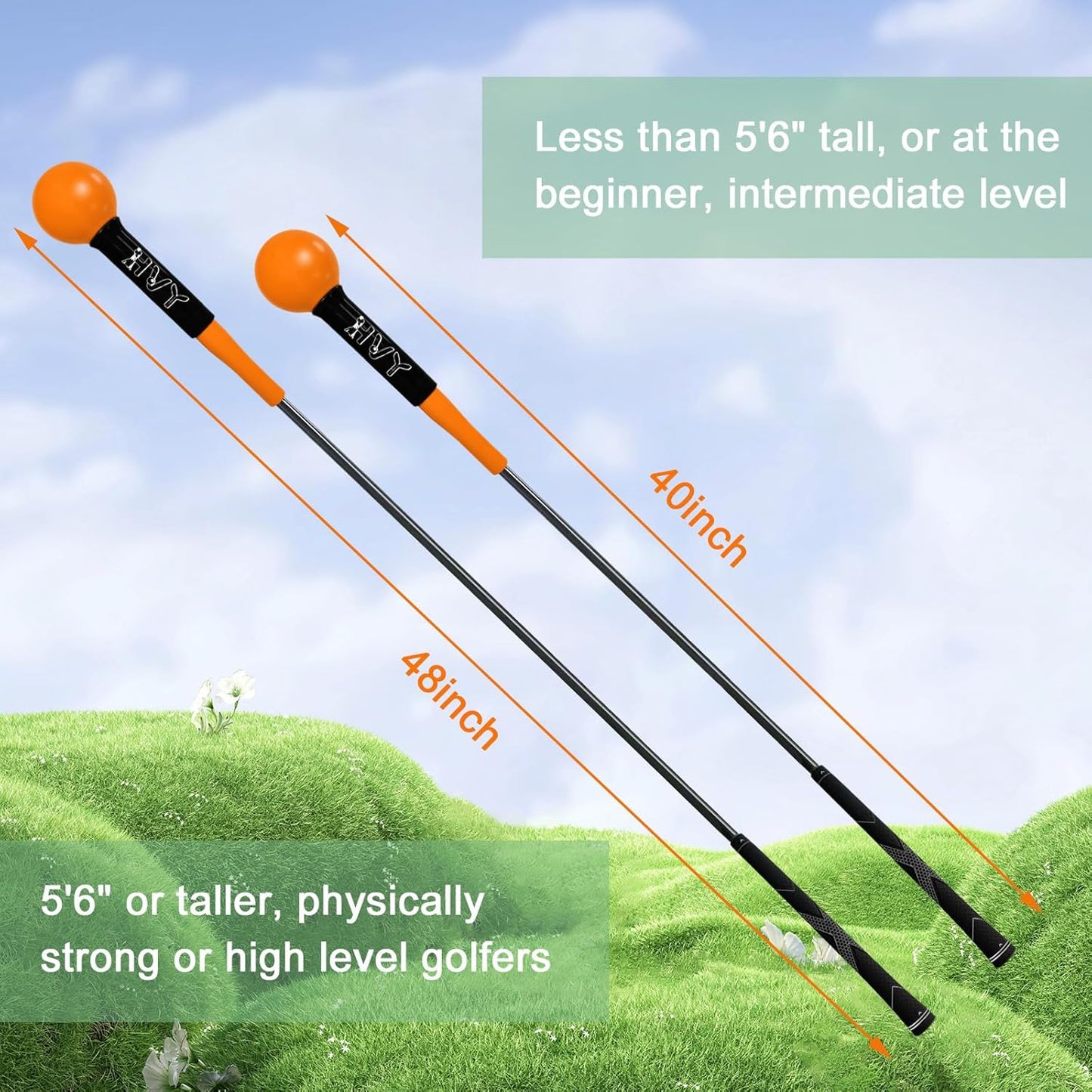Golf Swing Trainer,Golf Swing Training Aid for Improve Strength Tempo Balance and Flexibility,Golf Warm-Up Stick for Indoor&Outdoor Practice Chipping Hitting Golf Training Aid