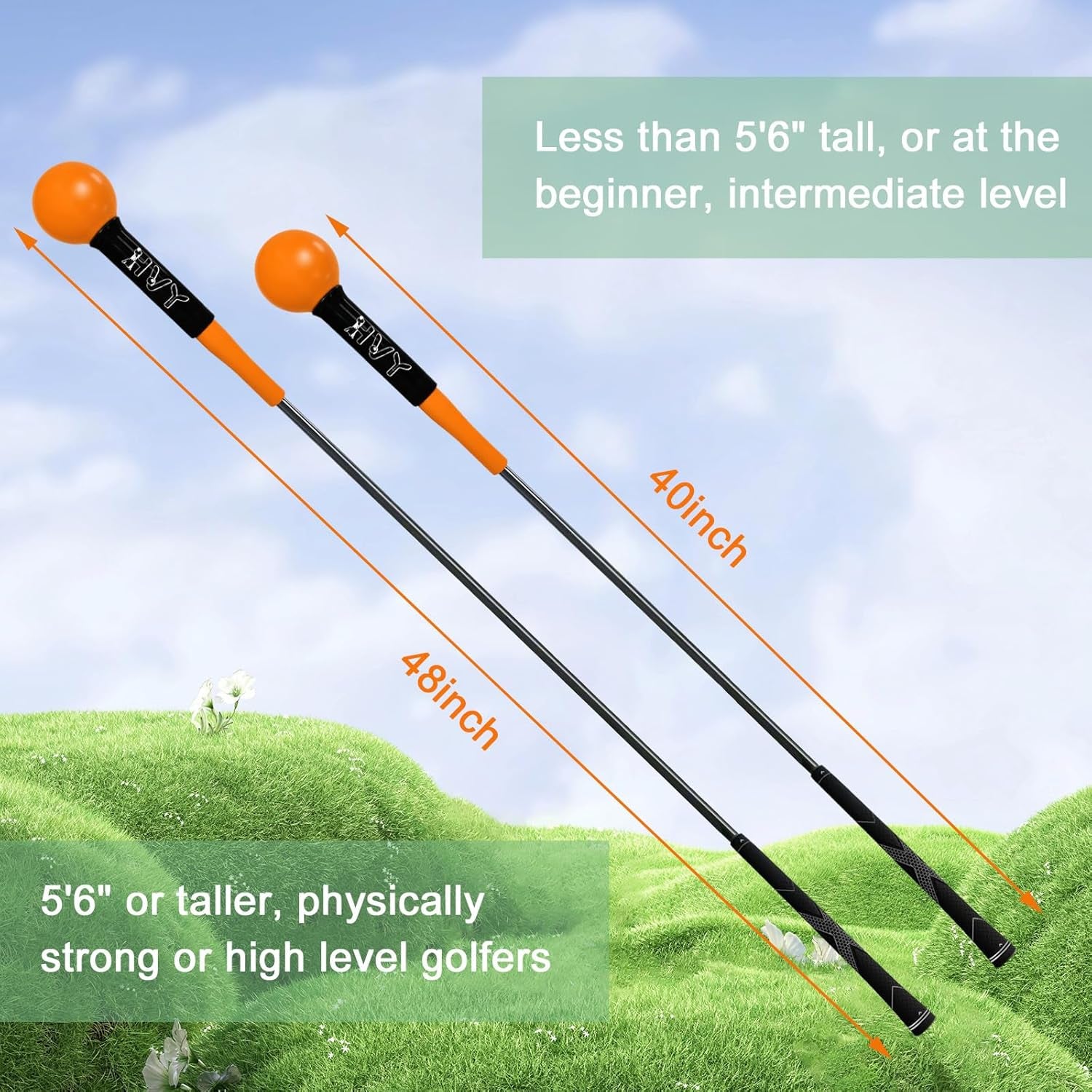 Golf Swing Trainer,Golf Swing Training Aid for Improve Strength Tempo Balance and Flexibility,Golf Warm-Up Stick for Indoor&Outdoor Practice Chipping Hitting Golf Training Aid