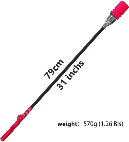 Golf Swing Trainer, Golf Training Aid for Tempo Practice, Weighted Golf Click Stick Helps Enhance Strength, Improve Swing Rhythm & Maintain Balance, Golf Grip Trainer