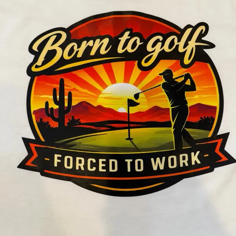 BTGFTW Twilight 9 Tee - Limited Drop Golf Tee with "Born to Golf, Forced to Work" Design