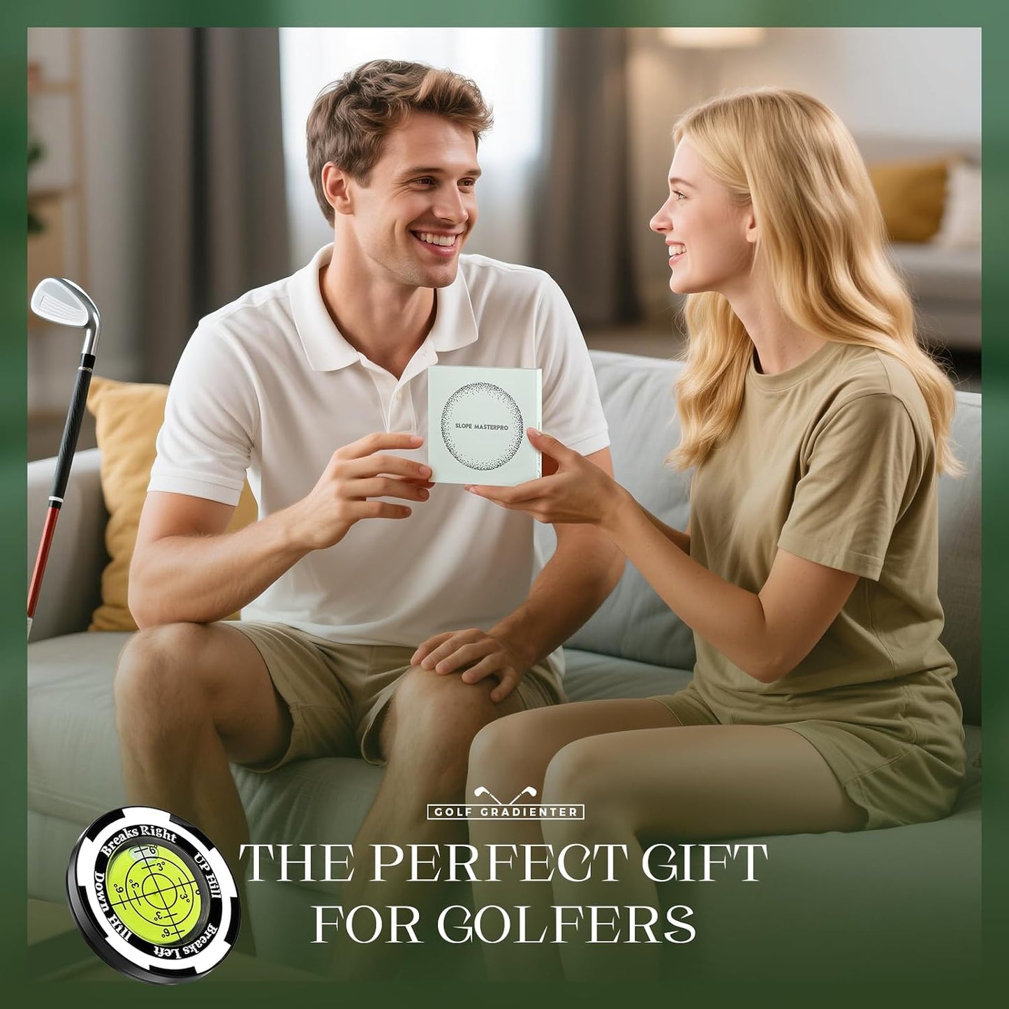 Golf Ball Marker with Bubble Level for Putting Green – Golf Accessories for Men, Putting Alignment Aid & Golf Ball Markers Gifts, Premium Training Tool | Smartlevel Upgrade