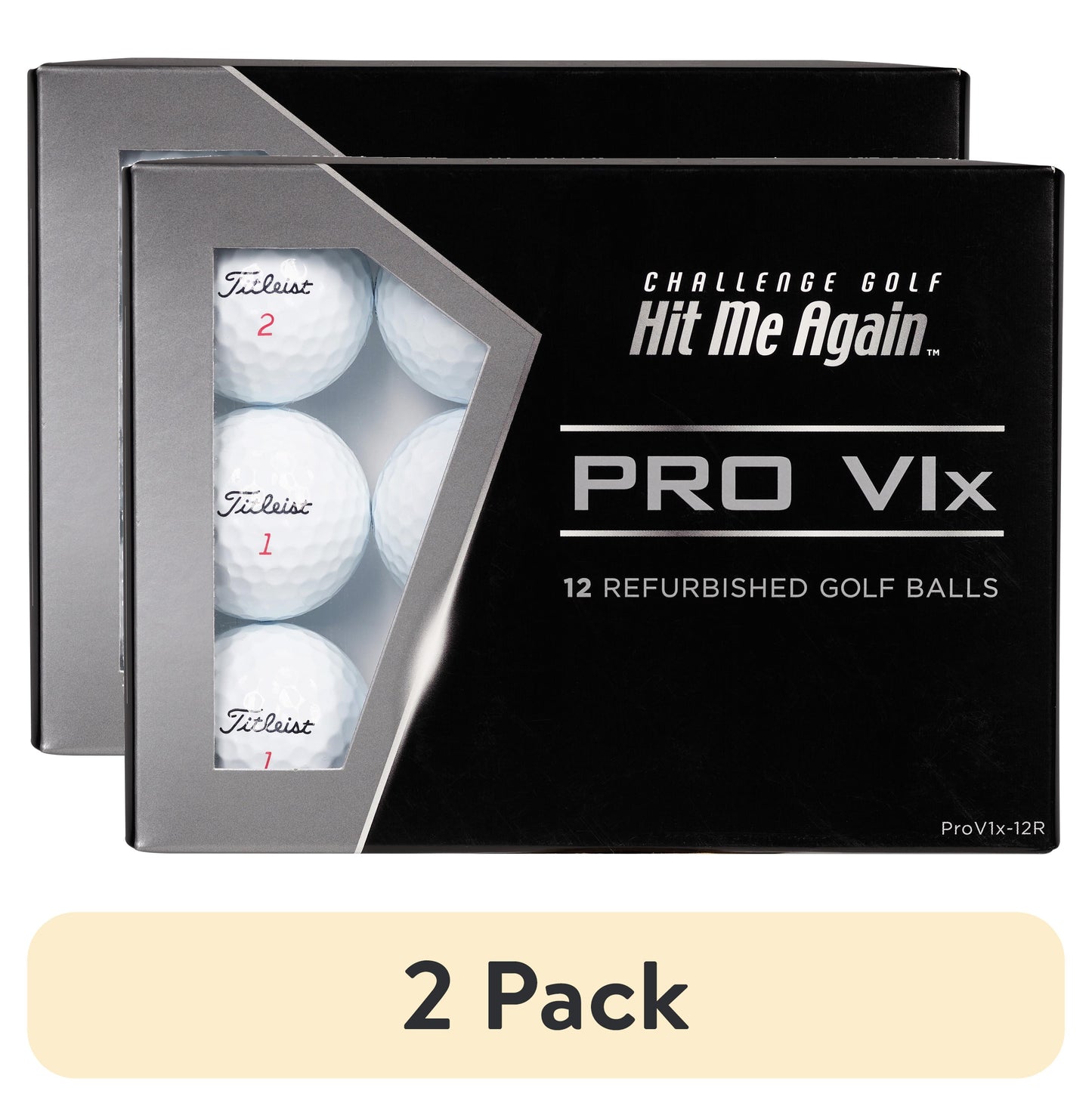 (2 Pack) Hit Me Again Prov1X Used Golf Balls, 12 Pack