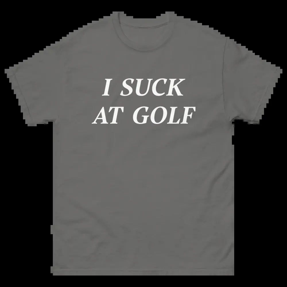 I SUCK at GOLF Short Sleeve T-Shirt - Funny Golf Shirt, Soft Cotton Fabric, Casual Sports Apparel
