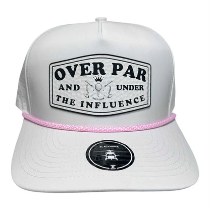 Over Par and under the Influence Performance Golf Hat - Funny Golf Cap, Adjustable & Stylish Premium Golf Hats