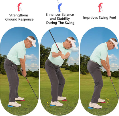Golf Strength Foot Pads with Sound Feedback | Sound Feedback Foot Pads Train Ground Reaction Force, Stability, and Club Head Speed.