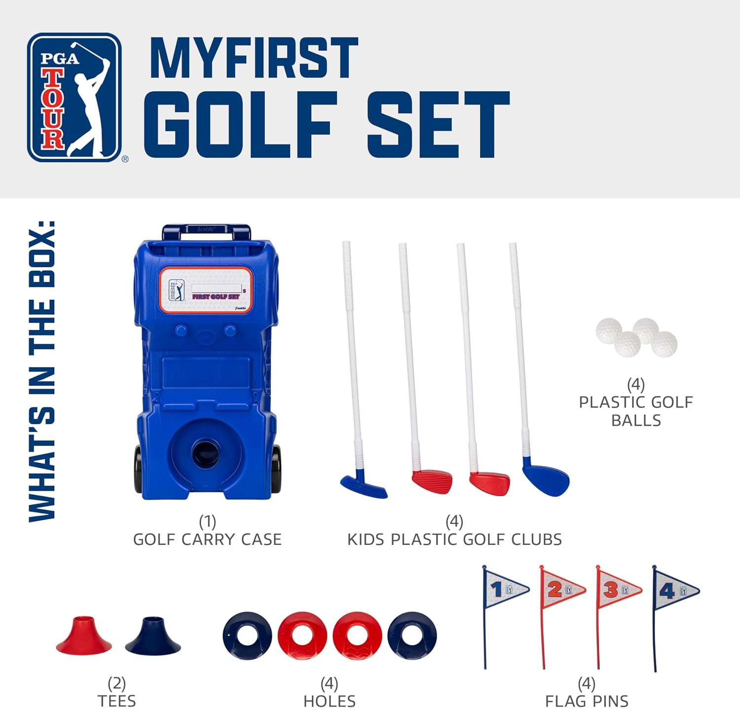 Franklin Sports PGA Tour Myfirst Kids Toy Golf Club Set