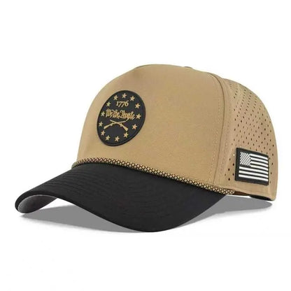 Curves & Clubs Patriotic White American Flag Polyester Snapback Hat - Adjustable 1-Size-Fits-All Cap, High-Quality Sports & Outdoor Accessory, Father'S Day Gifts for Men, Men'S Golf Accessories, Men'S Accessories