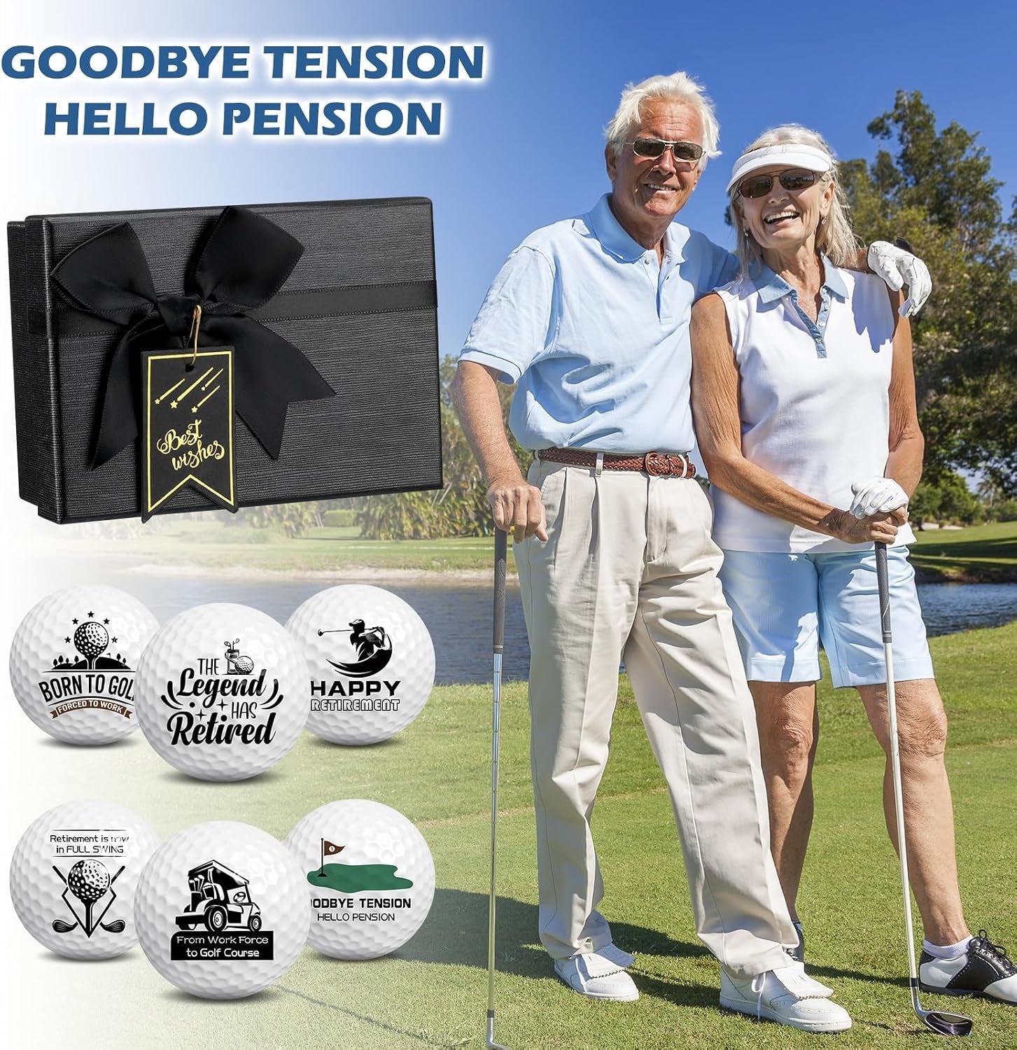 Retirement Golf Balls Gift for Men | with Tees and Gift Box, for Dad Coworkers Golfers Husband, Funny Retired 2026