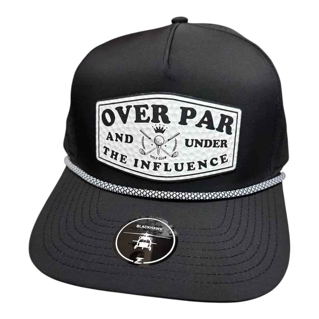 Over Par and under the Influence Performance Golf Hat - Funny Golf Cap, Adjustable & Stylish Premium Golf Hats