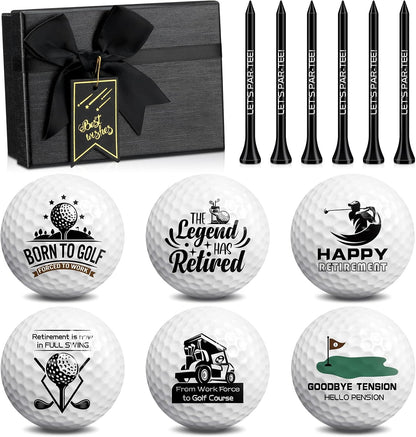 Retirement Golf Balls Gift for Men | with Tees and Gift Box, for Dad Coworkers Golfers Husband, Funny Retired 2026
