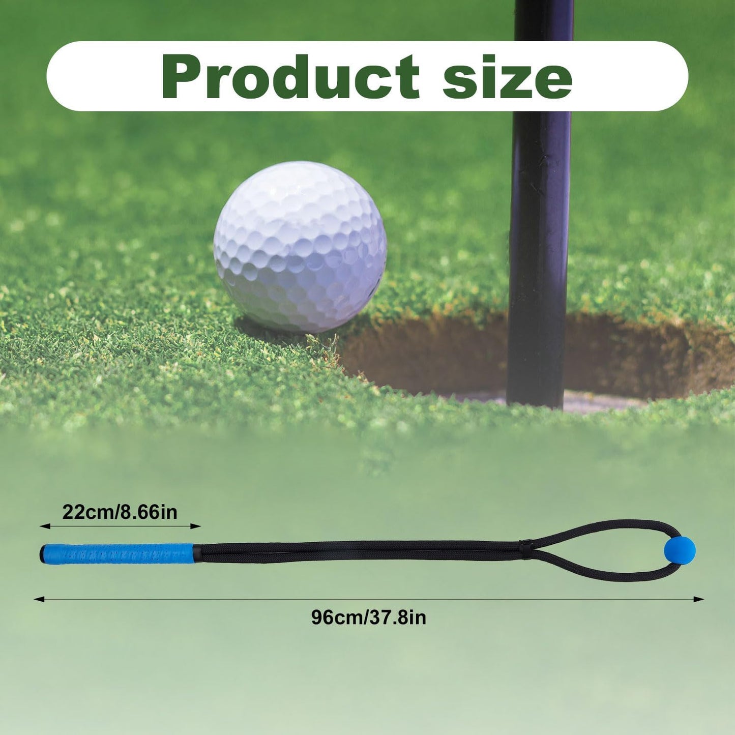Golf Rope Swing Trainer, Rope Golf Training Aid with Storage Bag Multi-Purpose Golf Training Rope Golf Gifts Golf Rope Trainer for Strength Control Physical Training