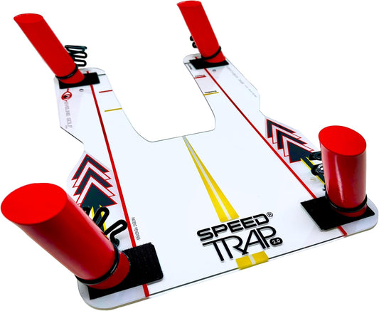 Speed Trap - Build Confidence, Improve Your Swing with Slice and Hook Corrector, Swing Trainer, Path Aid, Greater Distance, Made in USA, Polycarbonate Base