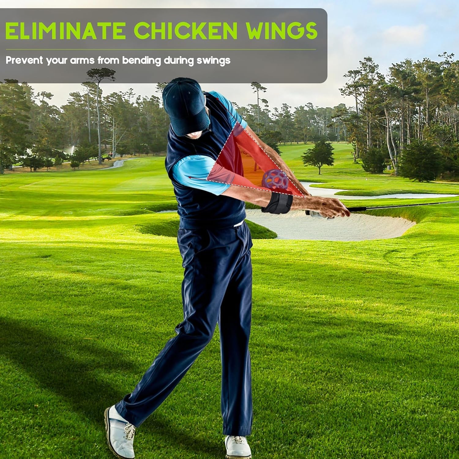 Golf Swing Trainer Ball, Golf Training Aid, Golf Practice Equipment, Smart Ball Posture Corrector, Wrist Trainer for Golfer Beginner