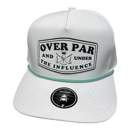 Over Par and under the Influence Performance Golf Hat - Funny Golf Cap, Adjustable & Stylish Premium Golf Hats