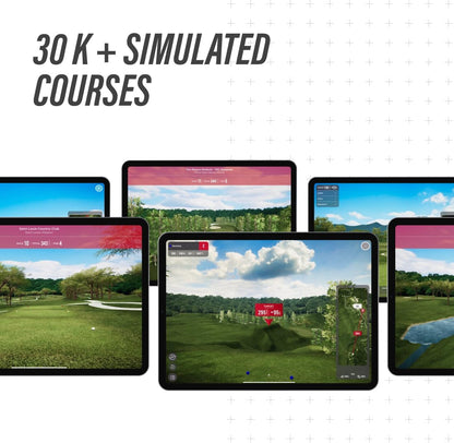 Rapsodo MLM2PRO Launch Monitor Golf Simulator | Swing Trainer & Shot Tracker for Home & Driving Range | Golf Training Aid (3 Chrome Tour Balls)