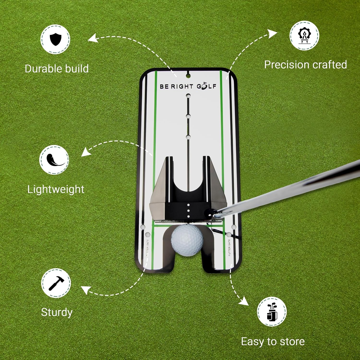 Golf Putting Mirror - Alignment Training Aid for Indoor & Outdoor Practice