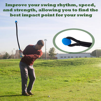 Golf Rope Swing Trainer, Rope Golf Training Aid with Storage Bag Multi-Purpose Golf Training Rope Golf Gifts Golf Rope Trainer for Strength Control Physical Training