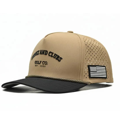 Curves & Clubs Patriotic White American Flag Polyester Snapback Hat - Adjustable 1-Size-Fits-All Cap, High-Quality Sports & Outdoor Accessory, Father'S Day Gifts for Men, Men'S Golf Accessories, Men'S Accessories