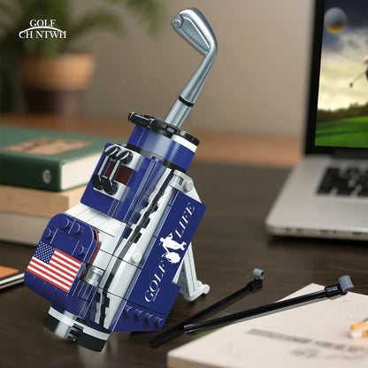 Golf Bag Toy Building Set Compatible with Lego Golf - Golf Party Decor, Desk Decor, Gag Golf Gift