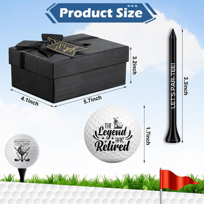 Retirement Golf Balls Gift for Men | with Tees and Gift Box, for Dad Coworkers Golfers Husband, Funny Retired 2026