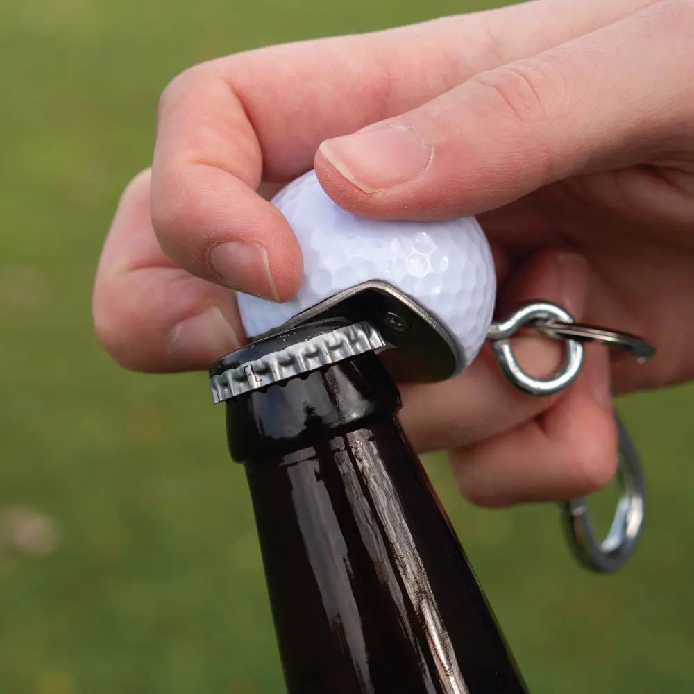Golf Ball Bottle Opener Made from a REAL Golf Ball, Clips to Golf Bag or Makes a Good Keychain