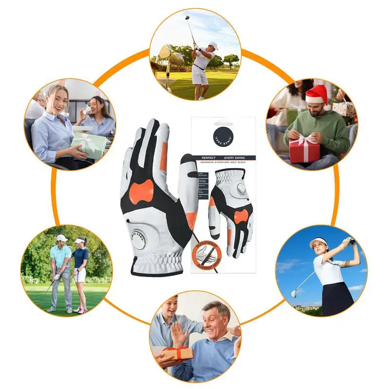 Golf Grip Positioning Gloves Reduce Hooks Ball Correct Chip Shots and Improve Grip Strength Golf Training Aid Left Hand Glove