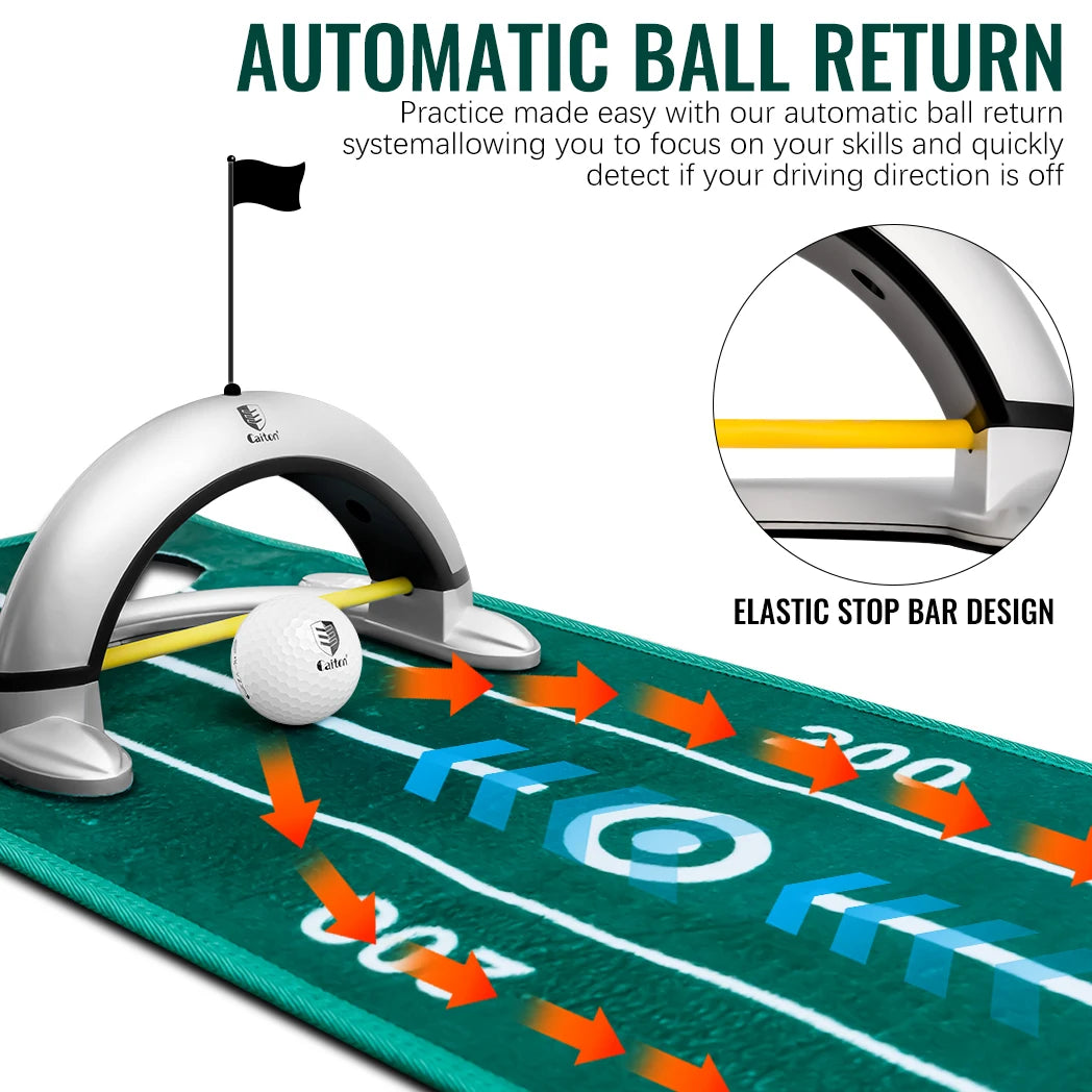 Golf Automatic Putting Machine, Auto Return Golf Cup, Indoor/Outdoor Putting Practice Aid, Golf Training for Office Use